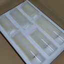 Set of 6 White Pillar Candles with Clear Glass Hurricane Holders- Elegant Cylinder Candle Vases for Weddings, Parties, Centerpieces, Home & Office Decor (White, 6 Set)