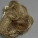 CJL HAIR Claw Clip Short Ponytail Hair Extensions Bendable Metals Messy Bun Hair piece Wavy Curly Fake Hairpieces (Dirty Blonde, 12 inch)