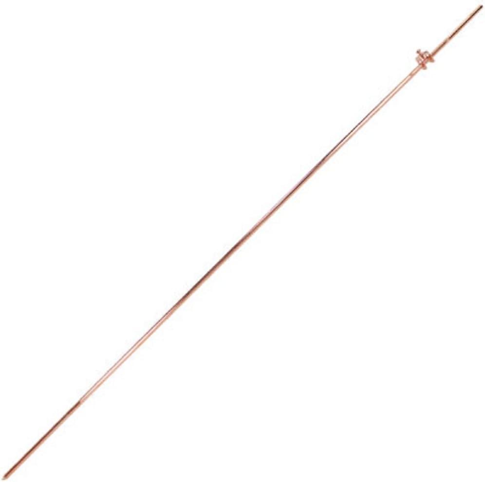 Grounding Rod 4' FT 3/8" Bonded Antenna Electrode Satellite Dish TV Aerial Electrical Wire Ground/Lighting Rod with Clamp