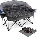 Padded Double Camping Chair Loveseat Oversized Camping Couch, Gray
Heavy Duty 2 Person Folding Sofa,2 in 1 Carry Bag Doubles as Dog Bed, Cup Holders & Phone Pouch, 900LBS for Lawn Backyard