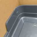 Extra Large Litter Box with Low Entry,Jumbo Cat Litter Box for Kitty and Senior Cats,Cat Box for Indoor Cats,Open Top Corner Litter Pan,Easy to Clean,23.6" L x 15.7" W x 5.9" H (Grey)