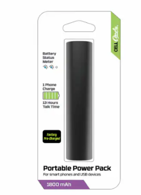 NEW Cell Candy Portable Power Pack Smartphone 1800 mAh USB