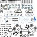 3.6 Engine Overhaul Kit Timing Chain Kit For Chevy GMC Buick 3.6L V6 09-16 | W/Head Gasket Set Bolt Bearing Kit Fit For GMC Acadia Buick Enclave Saturn Outlook Chevrolet Traverse HS26376PT-5 9-0753S