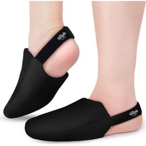 Hilph 1 Pair Foot & Toe Ice Pack Wrap for Broken Toes & Surgery Recovery, Wearable Forefoot Gel Ice Pack Cold Therapy Sock with Strap for Hammer Toe Injuries Reusable, Gout, Black