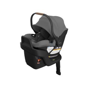 UPPAbaby Aria V2 Lightweight Infant Car Seat - Just Under 6 lbs - Base with Load Leg + Infant Insert + All-Weather FootCover Included - Direct Stroller Attachment - Greyson (Charcoal Mlange), manufacturing date Sep.01, 2025