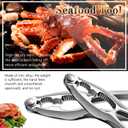 Crab Leg Crackers and Tools - Lobster Crackers and Picks Set Shellfish Crab Claw Cracker Stainless Steel Seafood Crackers & Forks - Lobster Tools for Eating