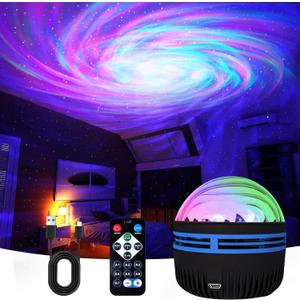 MAXROCK Black Hole Galaxy Projector, Night Light with Remote Control for Kids Bedroom, Sensory Lights for Adults Room Aesthetic, Party