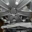 SCITOO 4pcs 15 Inch Silver Hubcaps, Simple Install, Replacement Wheel Covers for Cars, Trucks, SUVs, Beautiful & Durable R15 for Most Cars