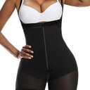 YIANNA Fajas Colombianas Tummy Control Shapewear for Women Body Shaper Girdles Butt Lifter Compression Garment (Black, L)