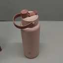 POWCAN 40 oz Insulated Water Bottle with 2-in-1 Straw and Spout Lid, Keep Cold 24H, Leak-Proof, BPA-Free, Double Wall Stainless Steel Water Bottle for Sports, Gym, Travel, and School (Dried Rose)