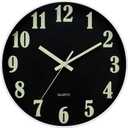 JoFomp Glow in The Dark Clock, 14 Inch Modern Silent Non Ticking Wall Clocks Battery Operated, Night Light Wall Clock for Living Room Decor, Wall Clock Decorative for Kitchen Bedroom