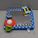 Sassy Tummy Time Floor Mirror, Developmental Baby Toy, Newborn Essential, Great Shower Gift, 0+ months (11.5"L x 11.5"W, Blue)