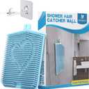 INVIHUG Shower Hair Catcher Wall-Mounted, Love Full House Hair Collector for Shower Drain Protector (Blue Love)