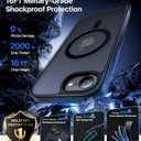 Eastinbox Magnetic Shockproof for iPhone 17e & iPhone 16e Case [Compatible with MagSafe] [Military-Grade Protection] Anti-Yellowing, Matte Protective Phone Case for iPhone 17 e/16 e 6.1", Black