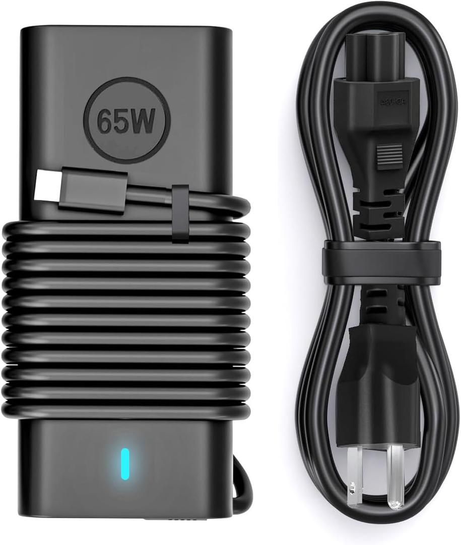 65W USB C Laptop Charger for Dell XPS and Latitude 5000 5420 5520 65W Dell Laptop Charger Type C
