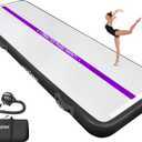 VOFiTNY All Purpose Gymnastics Mat 6.6/10/13/16/20 ft Sturdy Inflatable Tumble Track for Home/Gym (Purple/Black)