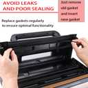 4 Pack Foam Replacement Gaskets compatible with Deluxe Food VS-12 Vacuum Sealer,Replacement Gaskets for Deluxe Food VS-12 Vacuum Sealer (13.5 * 1.76 * 0.36)