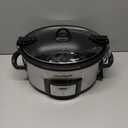 Crock-Pot 6 Quart Cook & Carry Programmable Slow Cooker with Digital Timer Stainless Steel (CPSCVC60LL-S) pack of 1