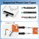 CACOE Multifunctional Cell Phone Lanyard - 3-in-1 Detachable Adjustable Crossbody Strap & Neck Lanyard & Wrist Lanyard for Men & Women with 2 Patches for Most Smartphones, Travel Essential(Black)
