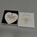 Pet Memorial Ornament | Heart Shaped Double-Sided Rainbow Bridge Poem with Gift Box, Porcelain Pet Loss Keepsake Dog Cat Gift | Gold