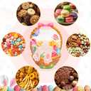 CCINEE 60 Packs Easter Treat Bags Bulk, Easter Gifts Bags with Handle Sealing Bunny Goodie Cellophane Ziplock Bag Bulk for Classroom School Party Favors Gift Exchange