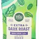 Whole Foods Market, Extra Dark Roast Whole Bean Coffee, Full & Intense, Bold & Smoky, 12 Ounce (EXP 05/30/26)