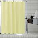 LLSCL Lemon Yellow Fabric Shower Curtain Liner with Magnets, Waterproof Hotel Quality, 72 x 72 Machine Washable