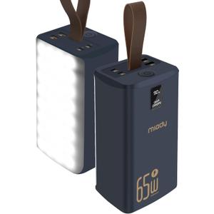 Miady 50000mAh Power Bank for Travelers Professionals, 65W Fast Charging Portable Charger for Laptop, Smartphone, and Tablet, USB-C Output, High Capacity External Battery Pack