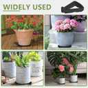 24PCS Flower Pot Risers ToesInvisible Plant Pot Feet for Outdoor PlantersIndoor Secure Compressive Environmental Triangular Lifters Supports (Large Black)