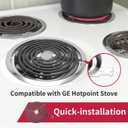 GE Drip Pans and Stove Burner Element Unit Set, Perfectly Fit WB30M1 & WB30M2 -Replacement for GE Hotpoint Stove Top