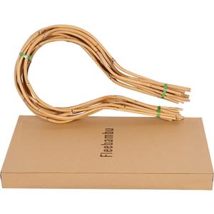 10 Pack Bamboo Hoop Trellis Circle Trellis for Potted Plants, Handmade 15 in. Bamboo Loop Stakes for Climbing Flowers and Vines