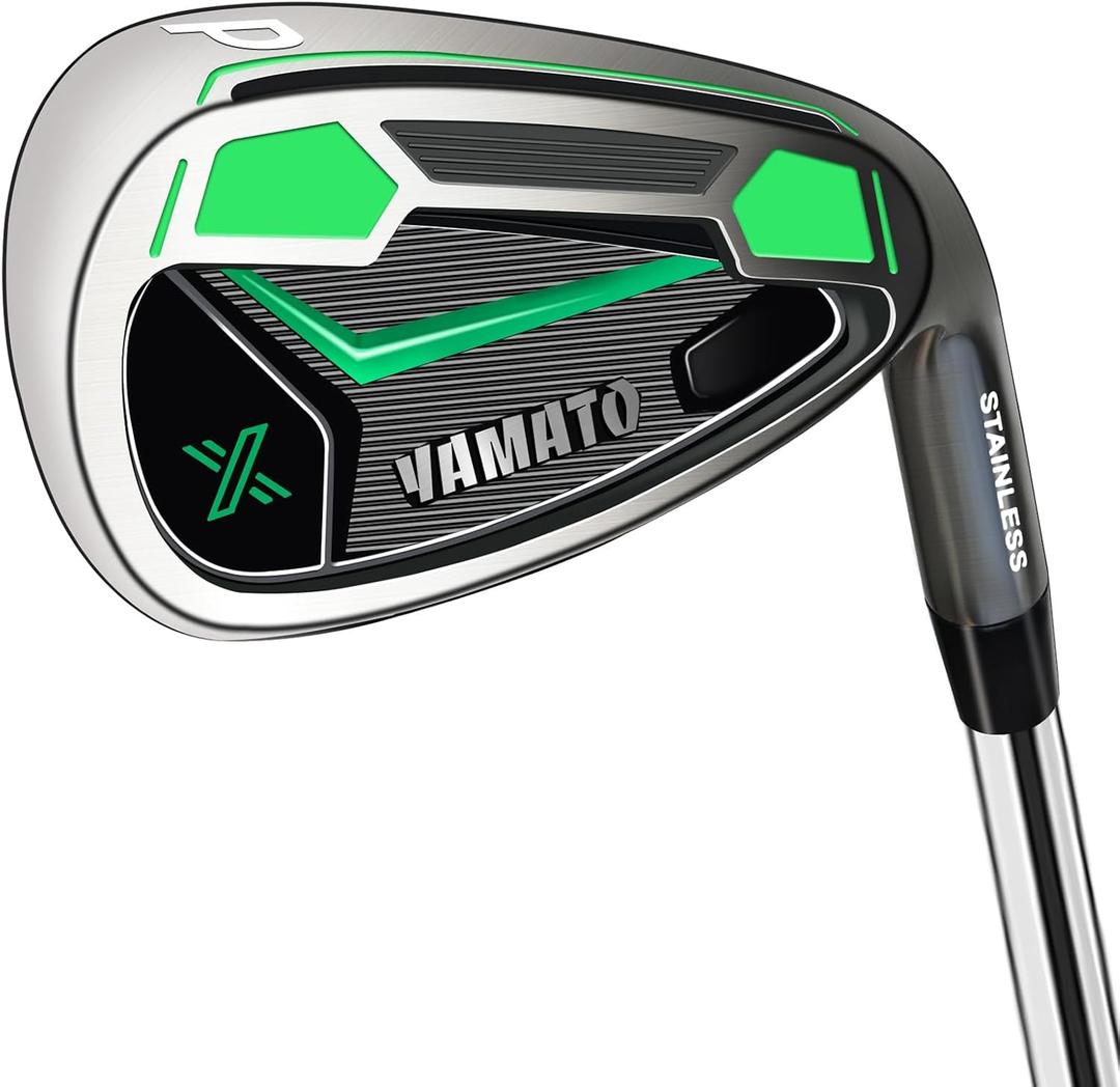 Yamato Golf Iron Individual or Complete Golf Iron Sets 5 6 7 8 9 PW Driving Irons 2 3 4 Right Handed Premium Golf Irons for Men High Performance (Stainless Steel Shaft)