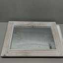 Mirrors for Wall Rustic Wooden Frame Rectangle Mirror Vintage Hanging Mirror for Bedroom Bathroom Living Room Farmhouse Wall Decor White Large 20" x 16 "