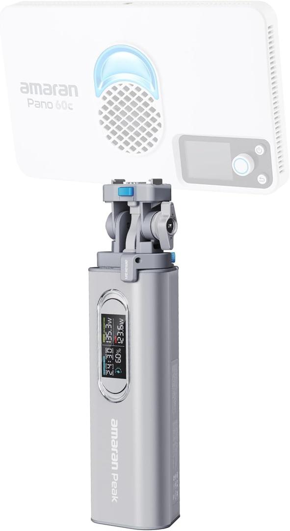 Amaran Peak 86.4Wh/24,000mAh All-in-one Portable Battery System Cable-Free Powor Ace E-Lock,140W USB-C PD Fast Charging,IP54,170W Power Bank w/Smart Display for Lights, Cameras, Laptops