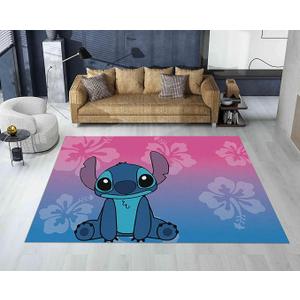 Cartoon Animated Rug Cartoon Animated Character Area Rug Cute Blue Animals Carpet Gift for Animation Lovers for Bedroom Livingroom Children Room Home Decor Floor Mat  6" x 9"