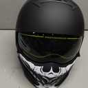 Full Face Motorcycle Helmet for Unisex-Adult Dirt Bike ATV Scooter Cruiser 3/4 Face Motocross Helmet Interchangeable Mouth Cover DOT Approved, M