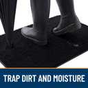 OLANLY Dog Door Mat for Muddy Paws 30x20, Absorbs Moisture and Dirt, Absorbent Non-Slip Washable Doormat, Quick Dry Chenille Mud Mat for Dogs, Entry Indoor Entryway Carpet for Inside Floor, Black