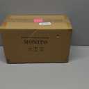 MONITO 28 Oz French Onion Soup Bowls With Handles, Stackable Ceramic Soup Crocks, Serving Bowls Set of 4, Oven/Microwave/Dishwasher Safe, for Chili, Beef Stew, Cereal, Pasta, White-blue