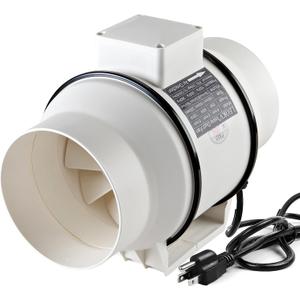 6 Inch Exhaust fan Pipeline booster fan Inline duct fan 560 CFM Duct High Efficiency Air Fan for Duct Vent Bathroom, Kitchen, Grow Tent,Hydroponics,3D Printer,The wind is very strong. (White)