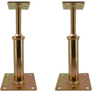 RV Camper Step Brace Stabilizer Jack Post Pole, Adjustable Height 7 5/8" to 14", Max Load 2000 lb, 3/4" Threaded Solid Rod, 2 Pack