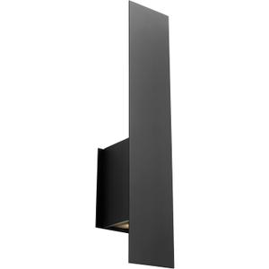 3-504-15 Reflex - 20 Inch 14W 2 LED Wall Sconce, Black Finish with Black Metal Shade