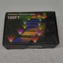 RGB Outdoor Ground Lights, 100Ft Color Changing Pathway Lights with Remote & App Control, Waterproof Walkway Lighting, Wired for Garden Yard Lawn Patio Best for Holiday Party