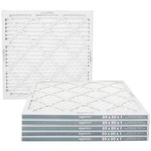 Amazon Basics 20x20x1 Air Filter 6-Pack, MERV 11 AC Furnace Filters, Dust, Pet, Allergy Control, Electrostatic (Actual Size: 19.75 x 19.75 x .75)