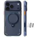 TORRAS Ostand Q3 Air for iPhone 17 Pro Max Case with 360 Magnetic Stand, Fit for MagSafe, Mil-Grade Drop Tested, Camera Control Button, Shockproof Phone Case for iPhone 17 Pro Max 6.9", Midnight Blue