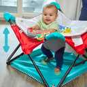 Bright Starts Pop 'N Jump Portable Baby Jumper, Foldable Indoor/Outdoor Baby Jumper with Sweet Treats with Sensory Activities, Ages 612 Months