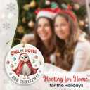 4 x Owl Ornaments for Christmas Trees - Unique Owls Gifts for Women, Men, Family, Coworker, Xmas Gifts for Owl Lovers, Animal Lover Gift for Friends Neighbors, Ceramic Bird Ornaments