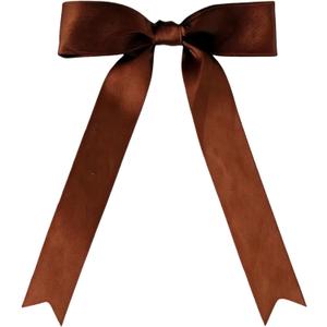 Meseey 30 Pcs Brown Satin Bows 6 X 10 Inch Premade Bows with Twist Tie for Wedding Florist Decor, Cake Pops,Christmas Tree & Gift Wrapping(Brown)
