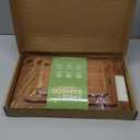 Bamboo Cutting Board for Kitchen, 3-Piece Set with Juice Grooves, Side Handles & Non-Slip Mats  Durable Bamboo Chopping Board for Meat, Vegetables and Fruits (Carbonized brown)