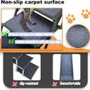 Dog Ramp for Car Truck and SUV Dog Stairs for Large Dogs Folding Pet Stairs with Non-Slip Rug Surface Supports Up to 250 lbs (6 Steps)