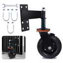 Eazy2hD 6 Inch Gate Wheel, 500Lbs Heavy Duty Gate Wheel with Brake, 360 Rotation Fence Gate Wheels, Spring Loaded Gate Caster for Wooden, Farm, Cattle & Metal Tube Swing Gate with Screws Screwdriver